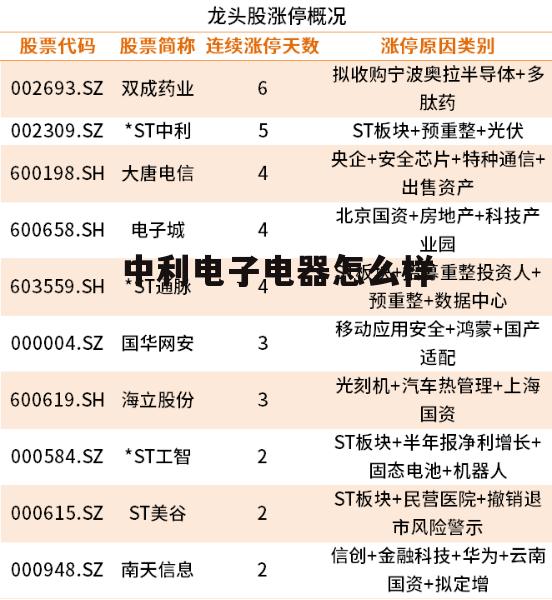 中利电子科技有限公司 中利电子电器怎么样